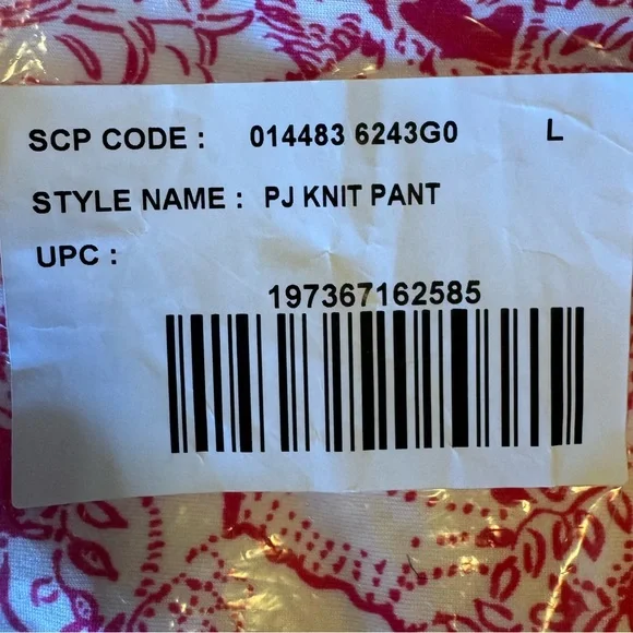 NWT! ❤️NEW 2025 PATTERN!❤️ Lilly Pulitzer PJ Pants Raspberry Rouge Size L - Picture 7 of 9